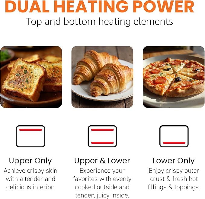 Elite Gourmet Compact 8.5Qt Air Fryer Oven – Mini Countertop Air Fryer with Adjustable Time & Temperature Controls, 800W, Includes Air Fry Basket, Bake Pan & Recipes, Stainless Steel