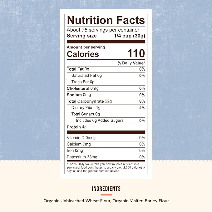 100% Organic Bread Flour - Flour for Baking - 5 Pounds