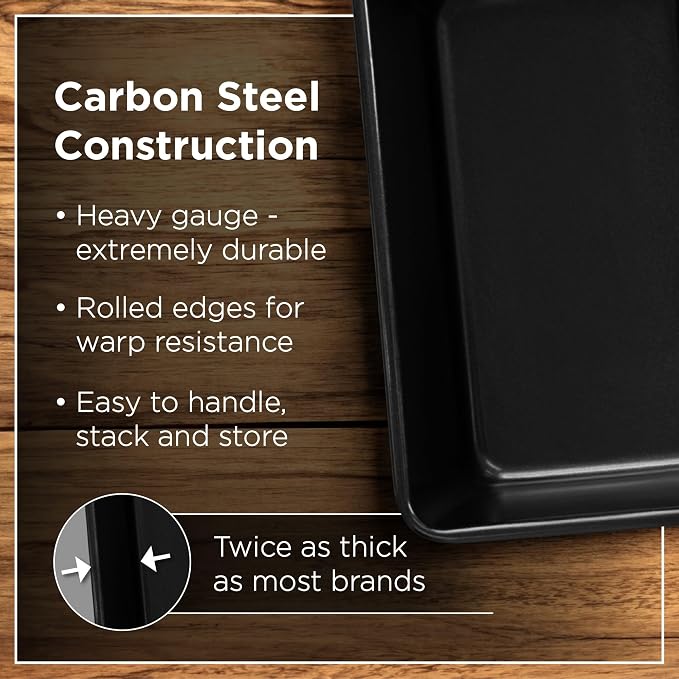 Wrenbury Non Stick Loaf Pan Set, 8 x 4 inch / 9.5 x 5.75 Inch Bread Pan | High Performance 2-Piece 1lb & 2lb Bread Loaf Pan, Nonstick Carbon Steel Bakeware Baking Pan, Set of 2