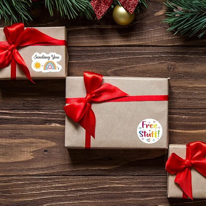Littlefa 1.5" Free Label Gift Stickers,Free Stuff Stickers for Freebies Small Business Handmade Gift Bags Packaging 500 PCS