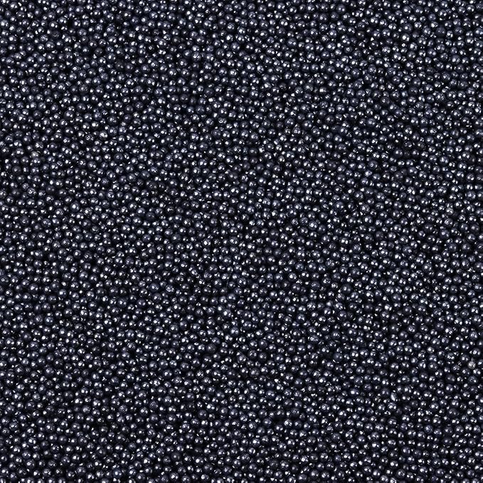 Bayep Edible Pearls for Cake Decorating 2mm Black Sprinkles for Cookies, Baking, Ice Cream, Cupcake Topper Pearl Sprinkles Perfect for Wedding Party Valentines Christmas Holiday Supplies 3.52 Ounce