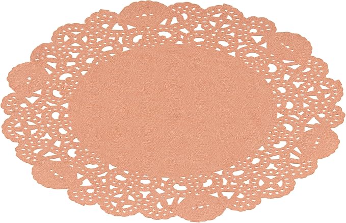 Restaurantware Paper Doilies 4000 Count 6 Inch Coral Lace Disposable Placemats for Catering Round Decorative Table Setting Doilies for Desserts