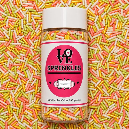 Confect Custom Rainbow Sprinkles – Cosmic Blend Jimmies – Multicolor Decorative Toppings for Desserts, Cakes & Cupcakes – Vegan, Gluten-Free, Nut-Free, Soy-Free, Dairy-Free, Palm Oil-Free – 4.2 Oz