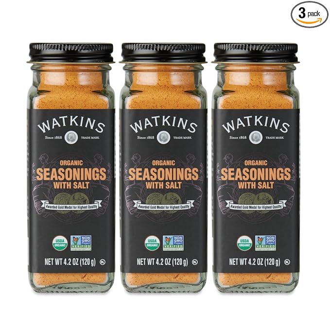Watkins Organic Seasonings with Salt, 4.2 Ounce, Pack of 3