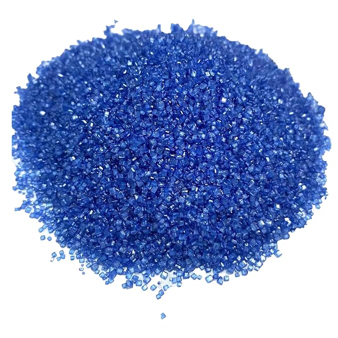 Sentovac Royal Blue Sanding Sugar for Baking Edible Sparkling Coarse Sugar Crystals Sprinkles for Baking Topping Cake Cookie Cupcake Topper Ice Cream Decoration Supplies 3.2 OZ