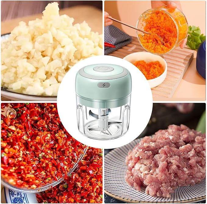 Electric Garlic Chopper, Cordless Convenience, 600mAh, Mini Portable Veggie Chopper, Portable Small Food Processor, Versatile Multi-Ingredient Design, For Garlic Onion Ginger Veggie