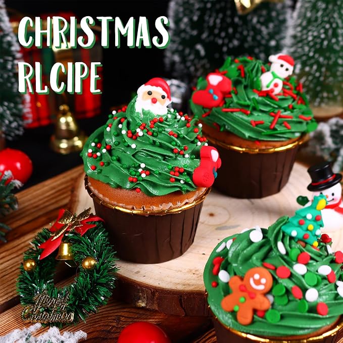 Christmas Jimmies Sprinkles for Cake Decorating 4.2oz Edible Holiday Sprinkles Red Green and White Sprinkles for Cupcake Topper Cookie Chocolate Cake Ice cream Decorations Baking Xmas Party