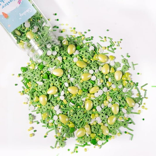 Cobakey Spring Sprinkles for Cookies 4.23 Ounce Green Sprinkles for Baking Green Eggs Perfect for Easter Cake Decorations, Baking, Ice Cream, Cookies, Cupcake Topper