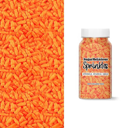 SugarMeLicious Carrot Sprinkles, Festive Sprinkle Mix for Baking & Decorating, Perfect for Cakes, Cupcakes, Cookies, and Desserts (3 oz)