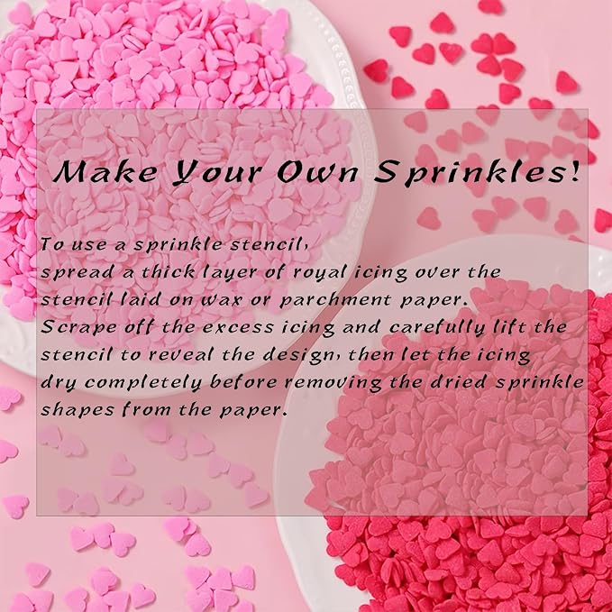 4 Pack Reusable Royal Icing Sprinkle Stencils Gem Glitter Stencils Bakery Stencil Template Set for Cookie Cake and Cupcake,Crafts DIY Tumblers Reusable Glitter & Gem Template Set (Animals)