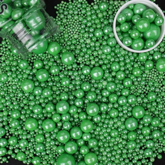 Sprinkles for Cake Decorating, 4.6oz Emerald Pearl Sprinkles Mix for Ice Cream, Cupcake, Baking, Cookies, Cake Toppings