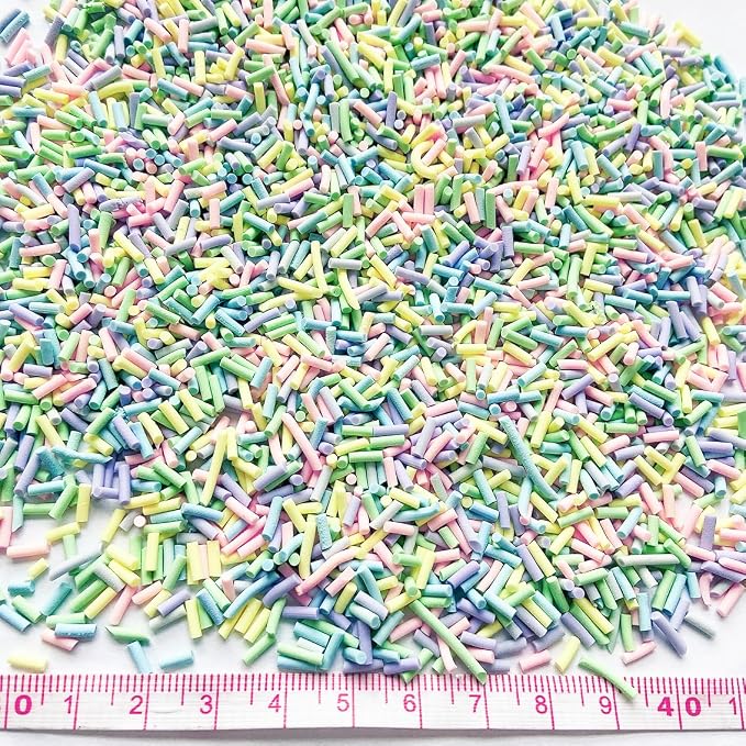 EHOPE 100G Fake Sprinkles Polymer Sprinkles Faux Sprinkles Resin Sprinkles Clay Sprinkles For Resin Fake Candy Sprinkles for Nail Art DIY Crafts Cake Phone Case (100G Sugar granules 5Blue)