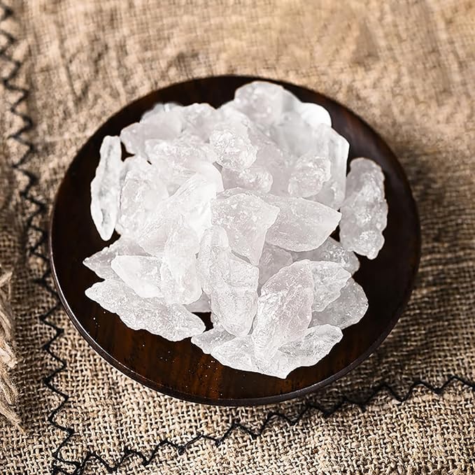 KachiKachi Rock Sugar - 9.8oz | 280g, Made of Cane Sugar, Small Grains | White & Yellow | Old-fashioned | Polycrystalline, for Coffee Tea Baking Stews pho, 冰糖 (White Rock Sugar)
