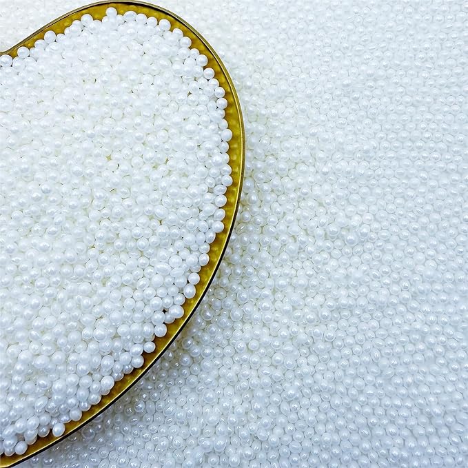 CandiJumpin 2mm Edible White Pearls, White Nonpareils Sprinkles Small Pearl Sprinkles for Cake Decorating Mini Sugar Pearls for Baking Baby Shower Party Wedding Christmas Supplies 3 OZ