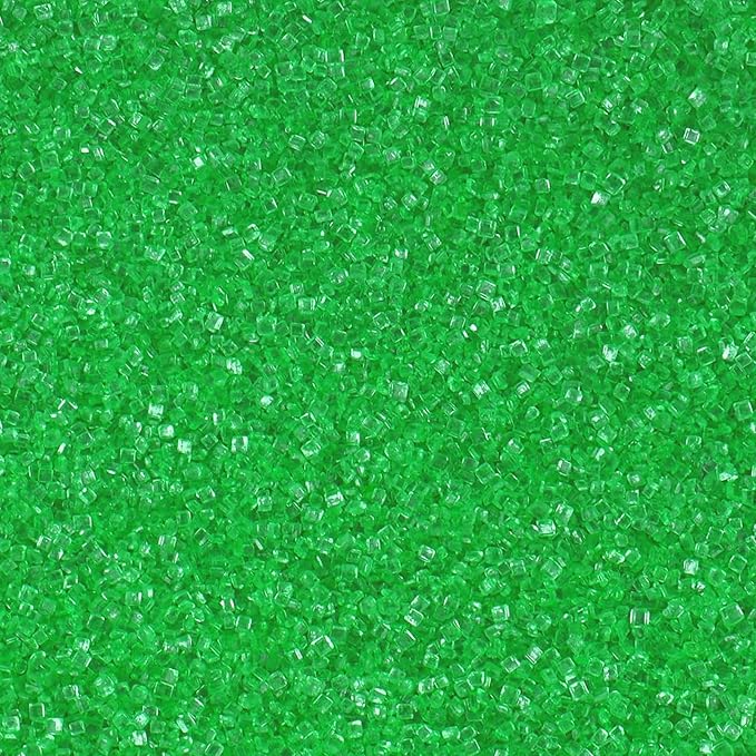 Green Sprinkles for Baking Edible, Green Sanding Crystal Sugar 130g/4.6oz, Cupcake, Cookie and Donuts Toppings, Wedding, Birthday Party Supplies