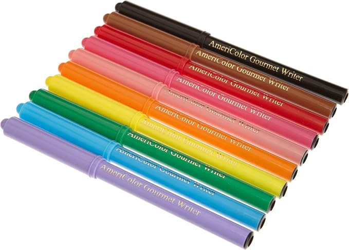 Gourmet Writer Food Decorator Pens, Assorted Colors, Set of 10
