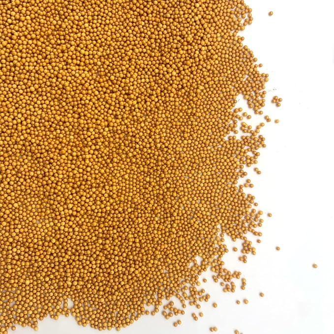 Gold Sprinkles Edible Candy Mini Pearls Cupcake Cake Toppers, Celebrations Candy Pearls Shaker Jar Wedding Shower Party Cake Decoration Supplies­ 3.2oz