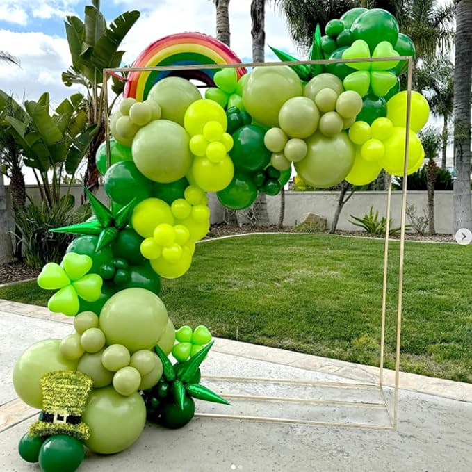 120pcs Green Balloon Arch Kit, 18 12 10 5 inch Green Latex Balloons Different Sizes Balloon Garland for Birthday Baby Shower Tropical Party Decorations
