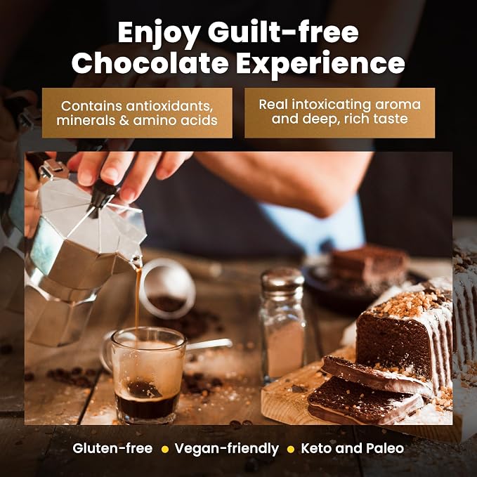 GoldCoast 100% Natural Cocoa Powder, Gently Processed from raw Ghanaian Cocoa Beans, High in Flavanols & Unsweetened, No Additives & Non-GMO, Rich Flavor, 14 Oz
