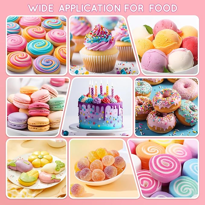 Food Coloring - 33 Food Grade Vibrant Colors Food Coloring Liquid Set, Food Dye Color for Baking, Icing, Cookie, Cake Decorating, Easter Egg, DIY Making Supplies Kit (0.25 Fl Oz (Pack of 33))