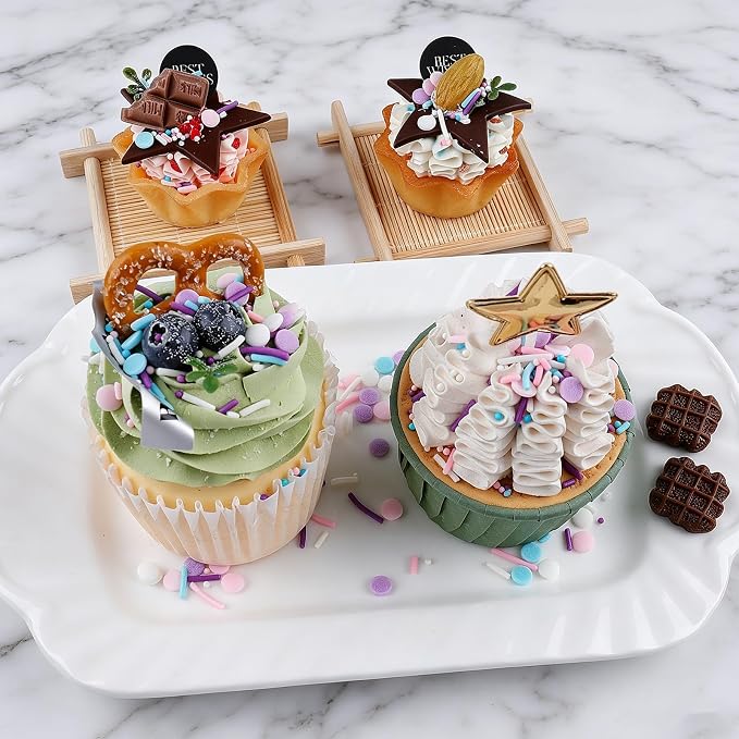 Mermaid Sprinkles for Cake Decorating, 4.6oz Pastel Sprinkles 3-Mix Nonpareils Confetti Jimmies for Cupcakes Ice Cream Dessert