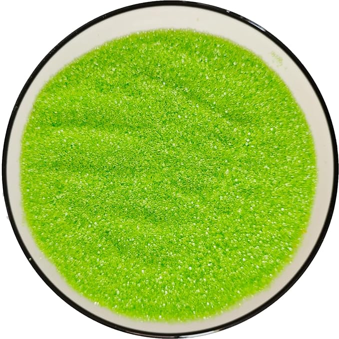 Edible 5 Ounce Medium Decorative Grass Green Sanding Sugar Sprinkles for Baking, Sparkling Crystals for Cakes, Cookies, Cupcakes, Ice Cream Topping and Rimming Sugar