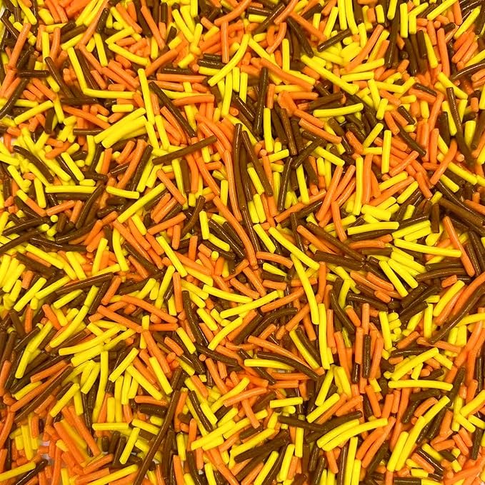 Sentovac Autumn Jimmies Sprinkles Edible for Cake Decorating Fall Thankgiving Sprinkles Sugar Candy Cookie Cupcake Topper Ice Cream Baking Decorations Halloween Christmas Supplies 3.53oz