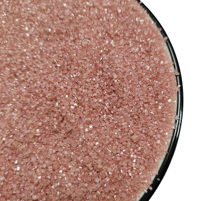Rose Gold Sanding Sugar Sprinkles, Rose Gold Sugar Crystals, Edible Sparkling Sugar Sprinkles for Cake Cupcake Decorating, Baking Cake Decorations, Cookies Ice Cream Toppings, Wedding Party Christmas Supplies 130g/4.6oz