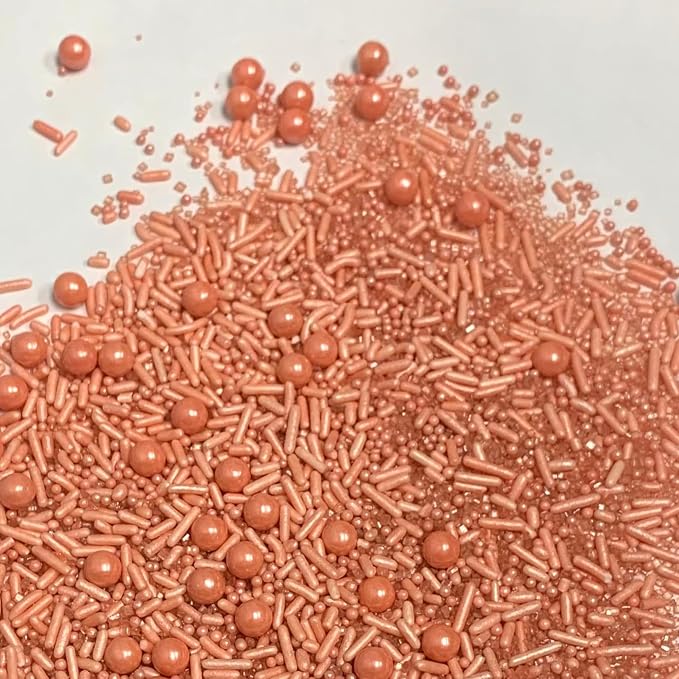 COOL MOM SPRINKLES Rose Gold Sprinkles (4 oz.) – Themed Sprinkles for Decorating Cakes, Cupcakes, Cookies & Desserts – Packaged in the USA/Gluten-Free