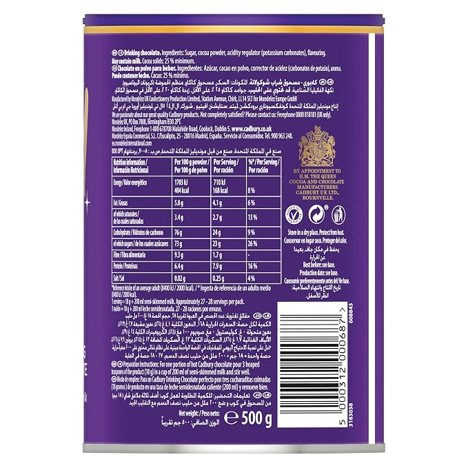 Cadbury Original Drinking Chocolate 500gram