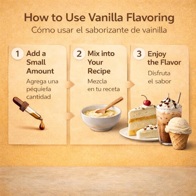 POSA Natural Vanilla Flavoring 33.8 fl oz | Vanilla flavor for baking, desserts and drinks | For home and professional use