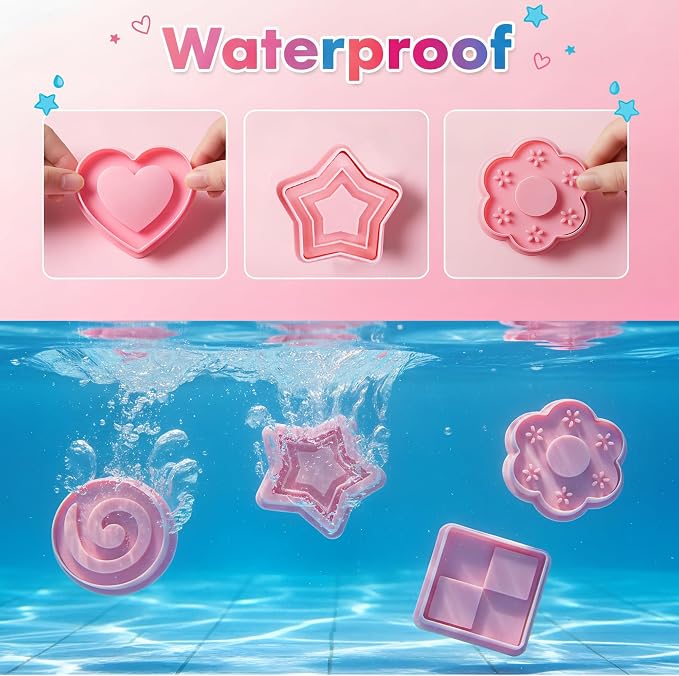 8 Pcs Jam-Filled Sandwich Cookie Cutter Set 3D Heart Star Flower Pressable Embossing Cookie Stamps with Plunger for DIY Baking Kitchen Bakeware Tool Biscuit Fondant Party Supply Cracker Pie