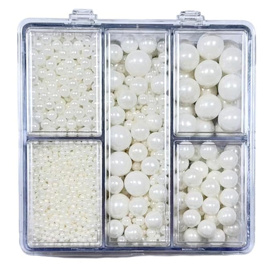 Sentovac White Nonpareils Pearls Mixing Cake Sprinkles Cake and Cupcake Topper Decorations Sprinkles for Decorating Party Supplies