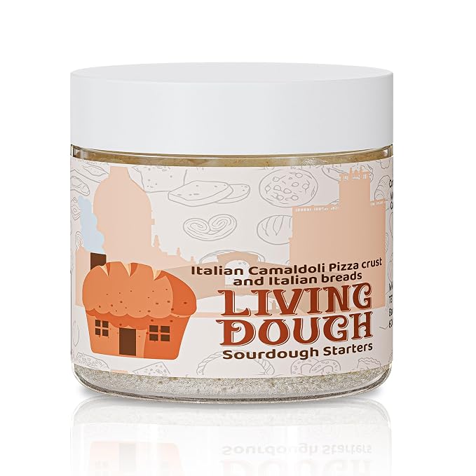 Living Dough - Italian Sourdough Starter Culture - Active & Live Organic Sourdough Starter for Baking - For Artisan Bread, Pizza Dough, Waffles & More