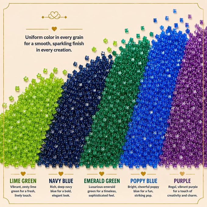 Confect Sprinkles- 5 Pack Assorted Edible Sugar Crystals in Parrot Green, Green, Blue, Purple & Midnight Blue – Decorative Toppings for Cakes, Cupcakes & Cookies – Vegan, Gluten-Free, Nut-Free, Soy-Free, Dairy-Free, Palm Oil-Free, dye-Free-5 Oz