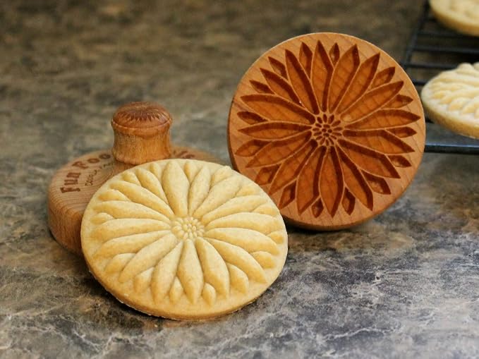 Wood Cookie Stamp, 2.5 Inch (Sunflower CS-028)