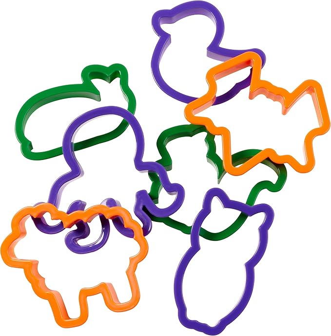 Wilton Animal Pals Cutter Set - Make Cut Out Sugar Cookies or Gingerbread Cookies for Themed Parties like Jungle, Farm, Ocean, 50-Piece