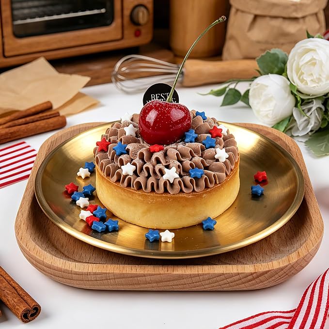 Red White and Blue Sprinkles for Cake Decorating, 4.6oz Patriotic Stars 4th of July Sprinkles Sugar for Ice Cream Cupcakes Dounts Cookie Baking Topping