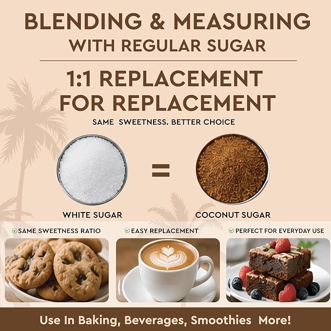 Rasika Organic Coconut Sugar – Natural, Unrefined, Low Glycemic Sweetener for Baking, Cooking & Beverages | Vegan, Gluten-Free, Non-GMO, Cane Sugar Alternative (500Gms)