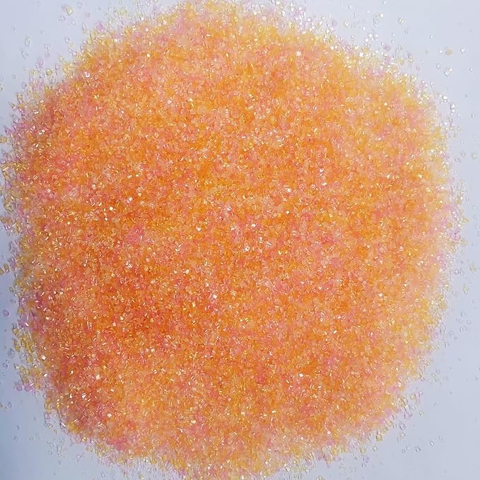 HeDeon&Rles Edible Yellow Pink White Sanding Sugar Crystals for Baking 120g/4.23oz Sparkling Sugar Crystals for Baking Cake Cupcake Icing Top Birthday Wedding Easter Halloween Christmas Supplies