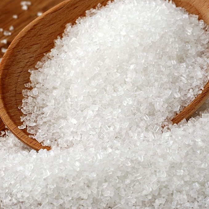 White Sparkling Sanding Sugar Crystals, (1 Lb) Extra Coarse Grain, add a Sweet Crunch to Baked Goods, Bright White, High Sparkle When Baked, Holds up under Heat, Non-GMO, Gluten Free, Premium Quality Pure Cane Sugar No Confectioners Wax. By The Sugar Lab