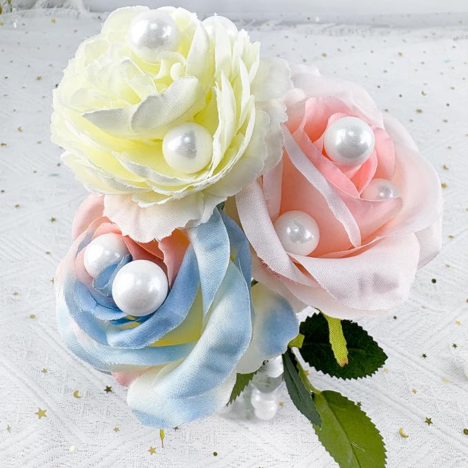 LEBERY White Edible Pearls for Cake Decorating Pearl Sugar Sprinkles 14mm 130g/4.6 Oz Edible White Balls Sprinkles Candy Pearls Cake Pearl Ice Cream Toppings Wedding Chirstmas Supplies