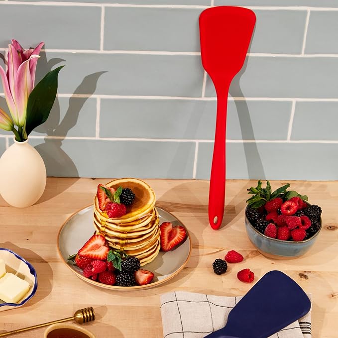 GIR: Get It Right Silicone Kitchen Spatula Turner - Non toxic cooking utensils for Nonstick Cookware, Cooking and Baking, Ultimate Turner - 13IN - Studio White