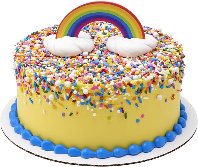 DecoPac Rainbow Party Fusion Mix Sprinkles, 26oz, Shaped Candy Sprinkles in Handheld Container, Magical Edible Decorations For Celebration Cakes, Cupcakes, Cookies and Donuts