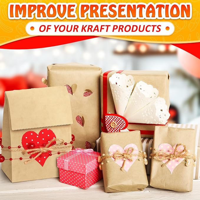 Set of 100 Small Brown Paper Bags - Sturdy Brown Lunch Bags for Snacks, Nuts, Popcorn, Cookies, Candies, Party Favors & Gifts - Durable with Convenient Size (7х3.54х2.16) for Home and Small Business