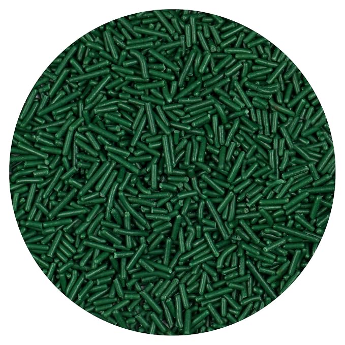 Green Sprinkles Jimmies 11.28 oz, Green Sprinkles For Cake Decorating, Cake Sprinkles, Sprinkles For Baking, Ice Cream & More, The Hampton Candy Company