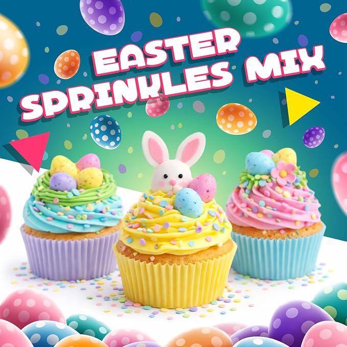 Pastel Sprinkles for Cake Decorating and Baking, 8 Oz Bag | Dessert Toppers for Cupcakes and Cookies