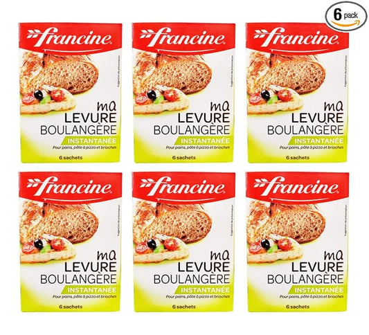 Francine Ma Levure Boulangere - French Imported Bakers Yeast (6 Pack, Total of 6.3oz)