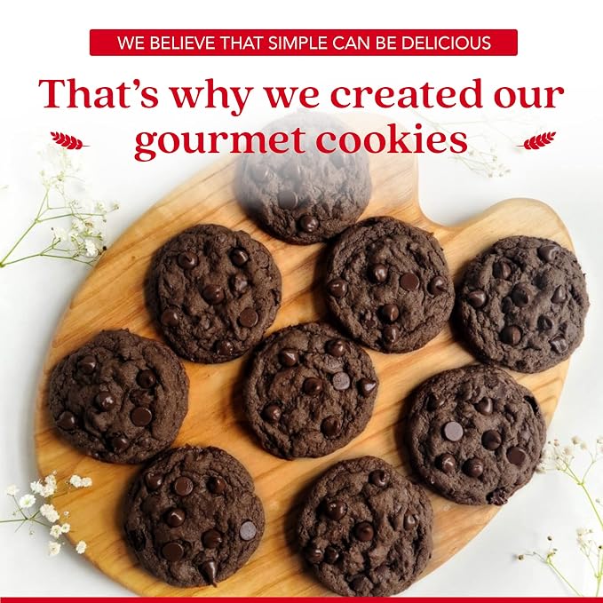 David's Cookies Freshly Baked Cookies - Delicious Handmade Soft Variety - Exquisite Gourmet Gift for Friends & Family on Special Occasions - Double Chocolate Chunk 1lb