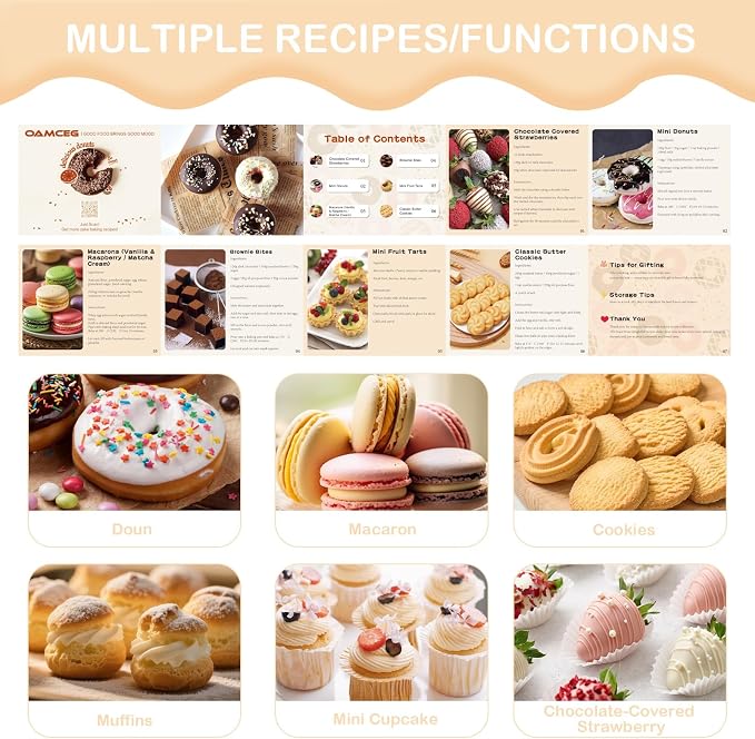 OAMCEG 60 Pack Cookie Boxes with Window, 8x6x2.5 Inch Bakery Treat Boxes for Christmas Holiday Gift Giving, Desserts, Donuts, Pastries-White